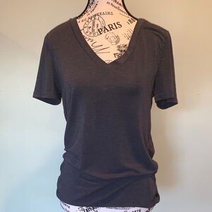 GapBody Classic Casual Gray V-Neck Women’s Small Short Sleeve Tee T-Shirt